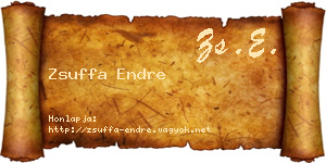 Zsuffa Endre névjegykártya